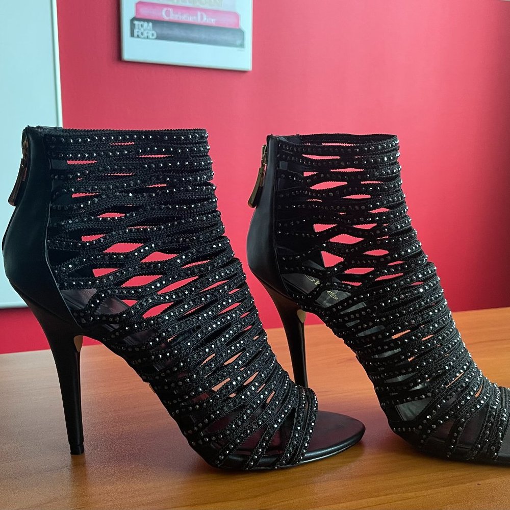 Bebe, Jeweled Cage sandals
